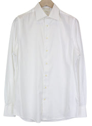 SUITSUPPLY Traveller Men's Shirt 39/15 1/2 Slim White Cotton Classic Twill