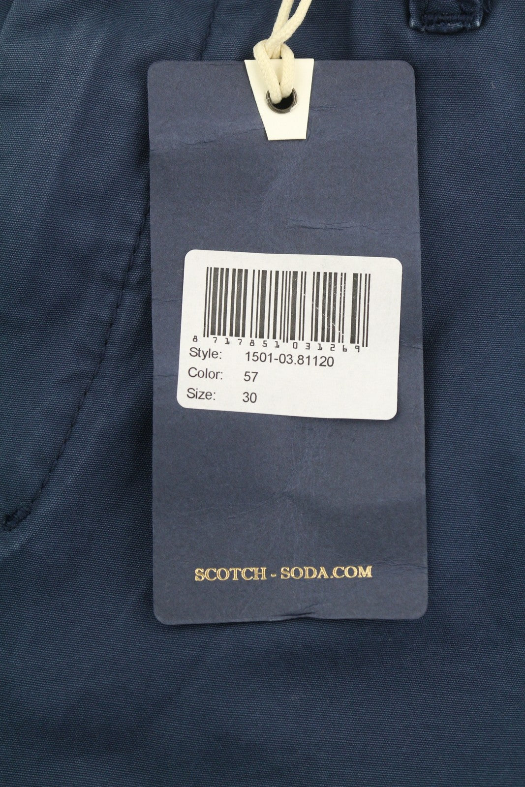 SCOTCH & SODA Men's W30 Blue Utility Cargo Shorts Zip Closure Pocketed Casual