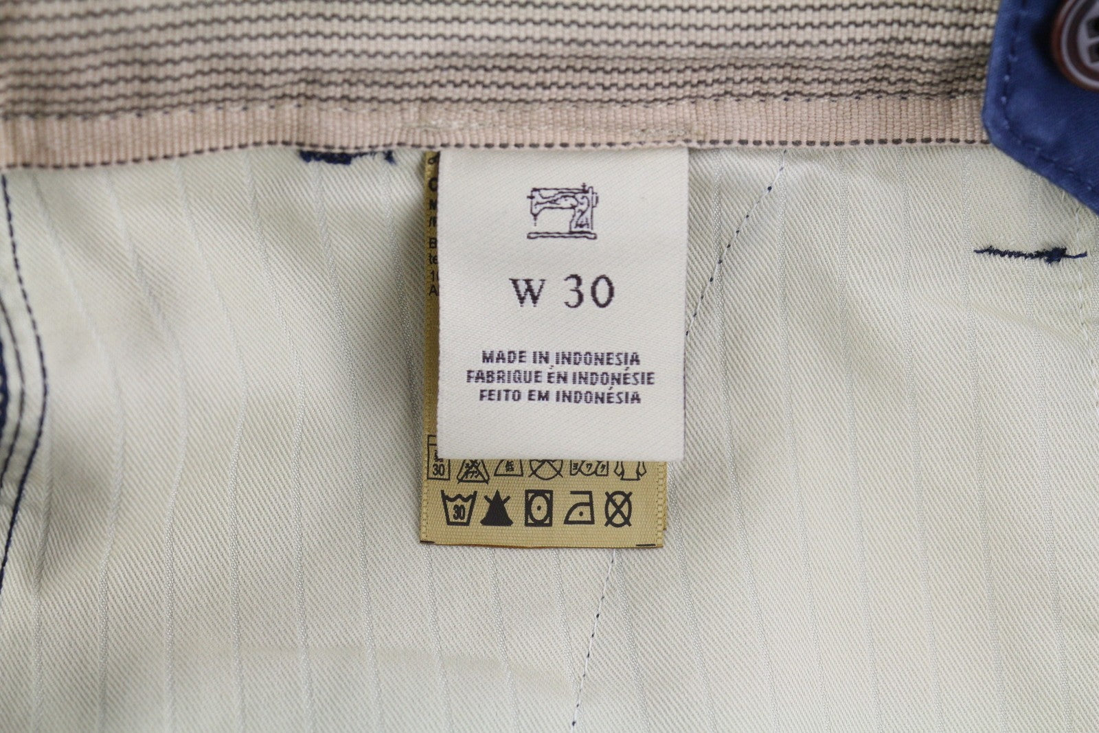 SCOTCH & SODA Men's W30 Dark Blue Cargo Shorts Zipper Fly Pocket Design Logo