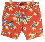 SCOTCH & SODA Men's Swim Shorts W38 Red Floral Print Mesh Lined Drawstring