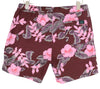 SCOTCH & SODA Men's Swim Shorts L Burgundy Floral Print Elastic Mesh Lined