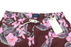 SCOTCH & SODA Men's Swim Shorts L Burgundy Floral Print Elastic Mesh Lined