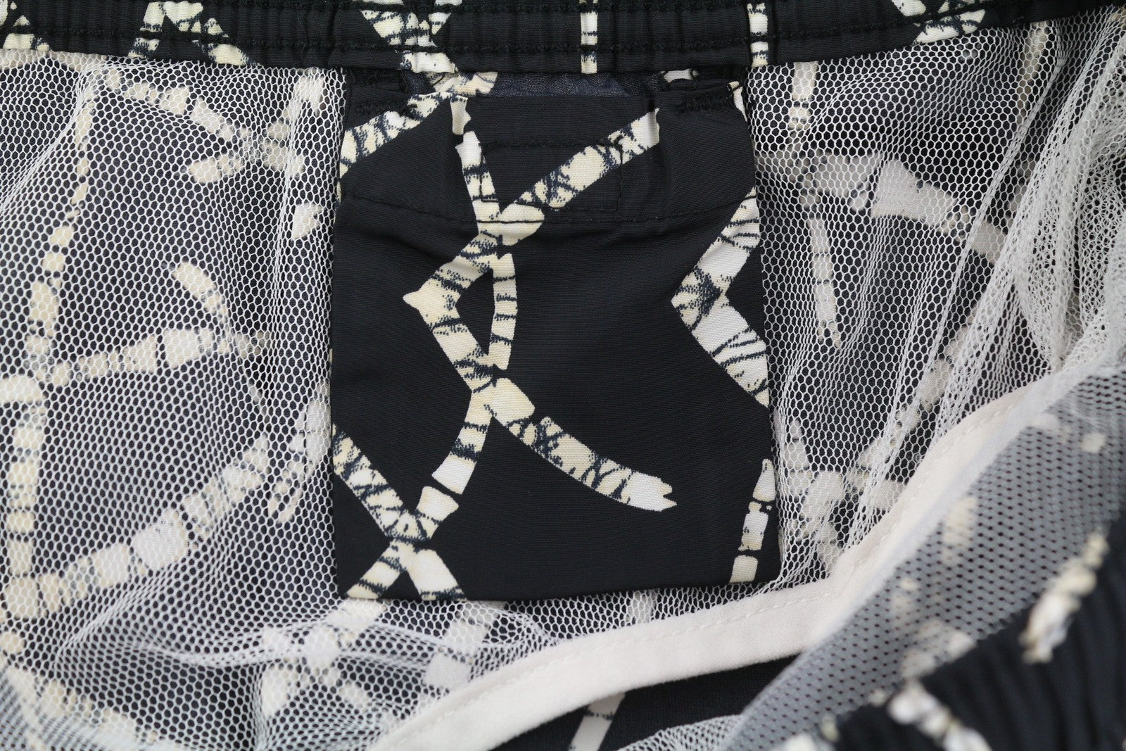 SCOTCH & SODA Men's Swimwear M Black Pattern Mesh Inner Drawstring Logo