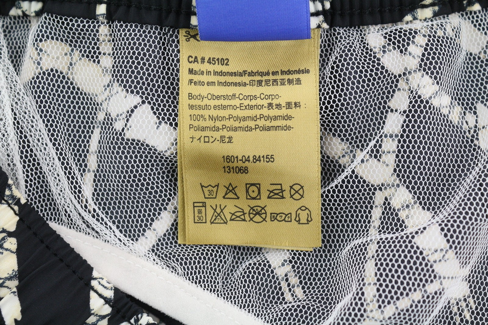 SCOTCH & SODA Men's Swimwear M Black Pattern Mesh Inner Drawstring Logo