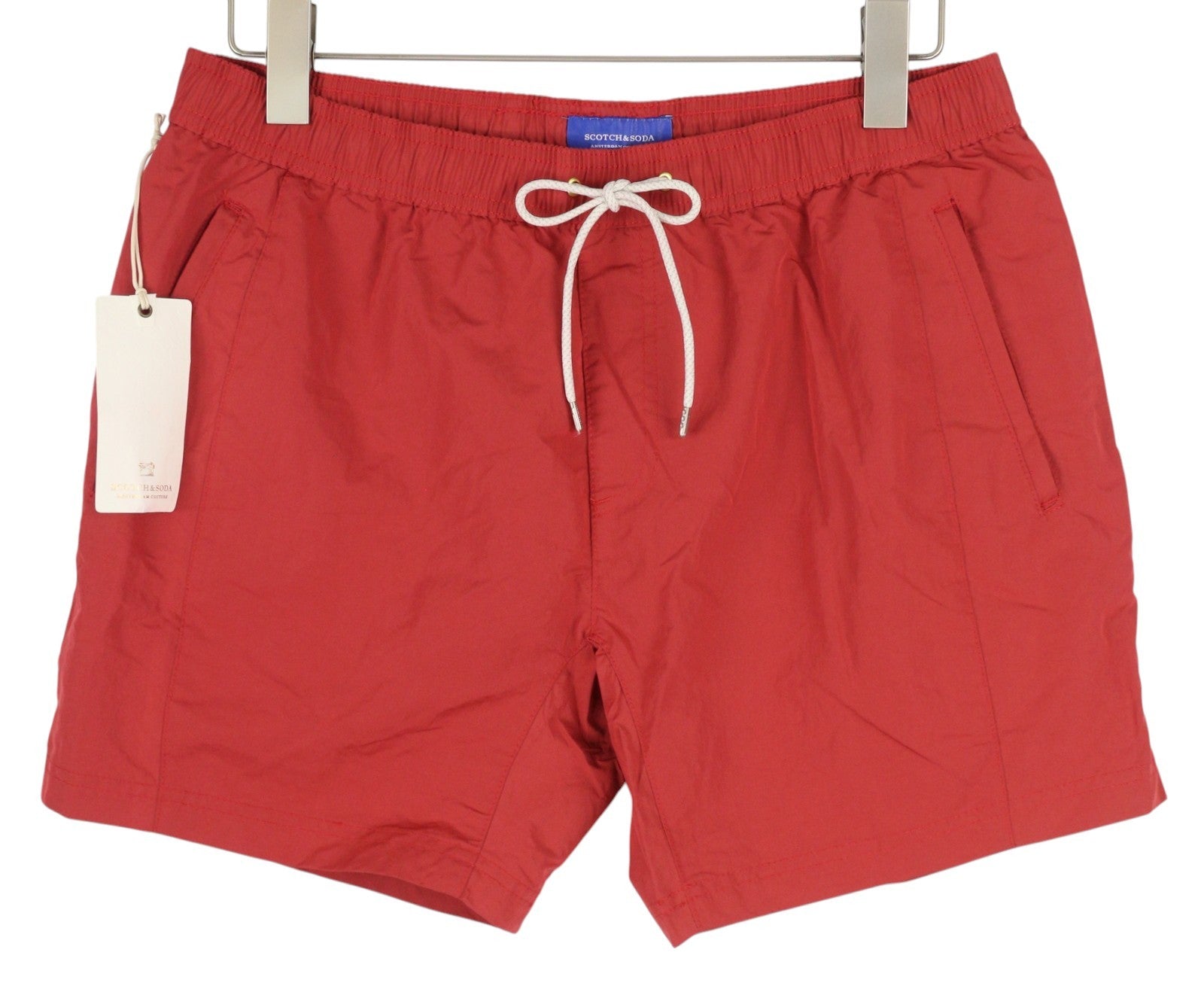 SCOTCH & SODA Men's Swim Shorts L Red Mesh Lined Elastic Drawstring Pockets