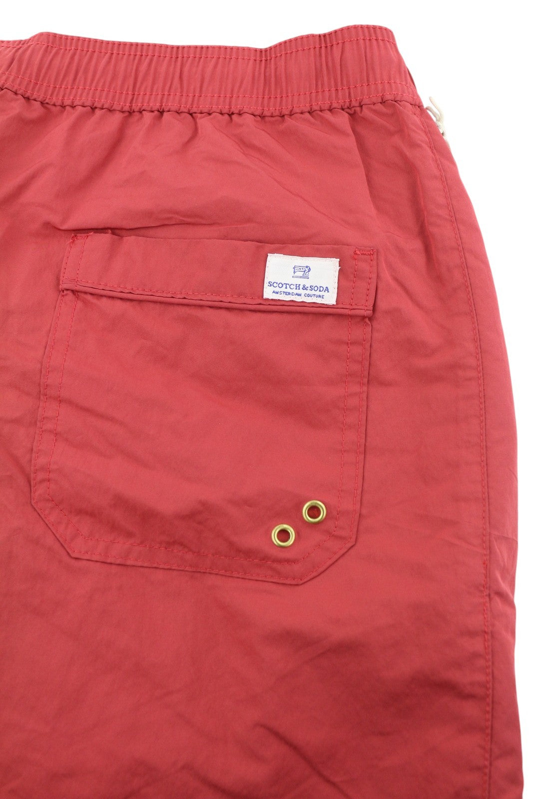 SCOTCH & SODA Men's Swim Shorts L Red Mesh Lined Elastic Drawstring Pockets