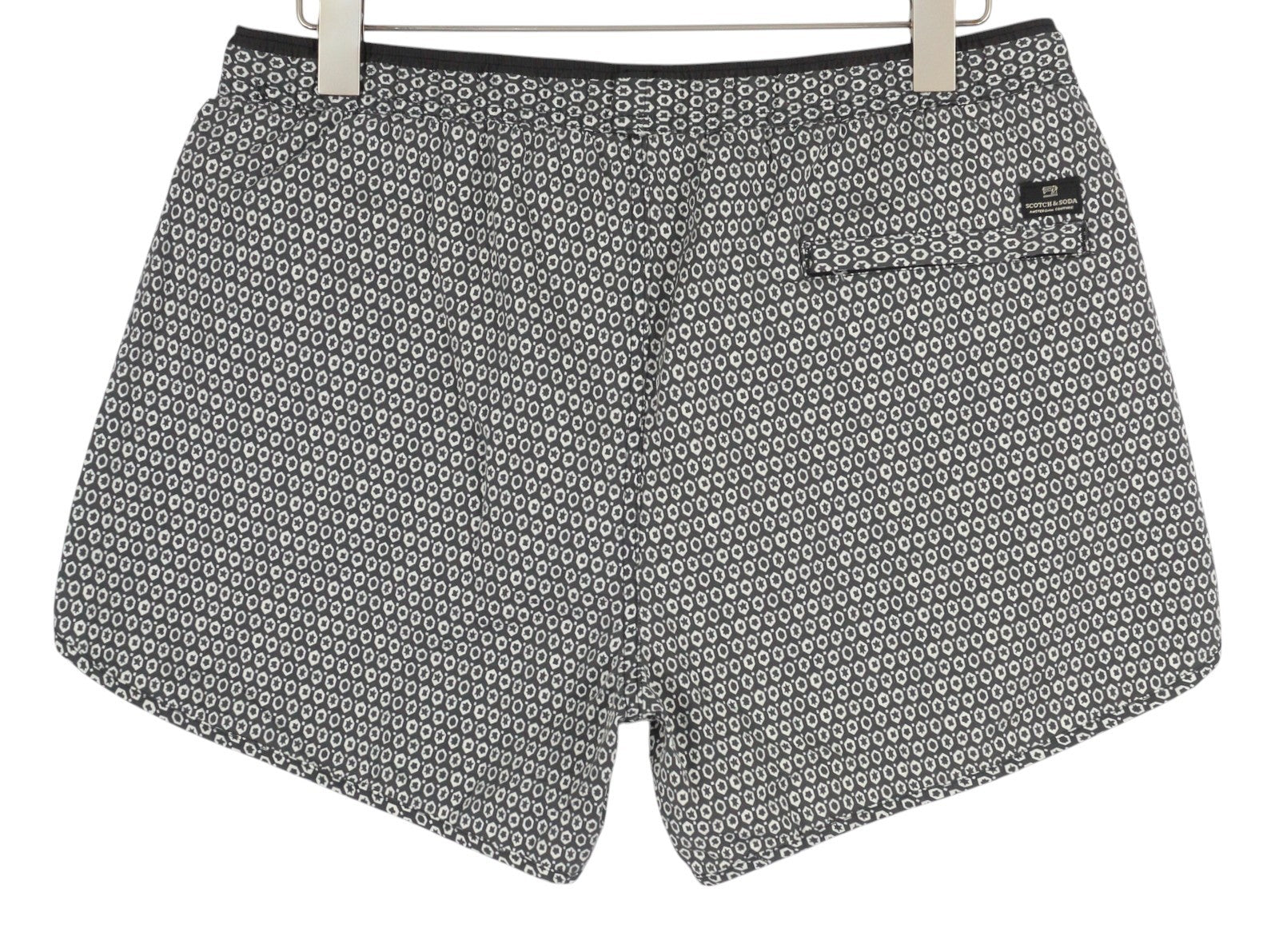 SCOTCH & SODA Men's Swim Shorts XL Grey Pattern Mesh Elastic Waist Beachwear