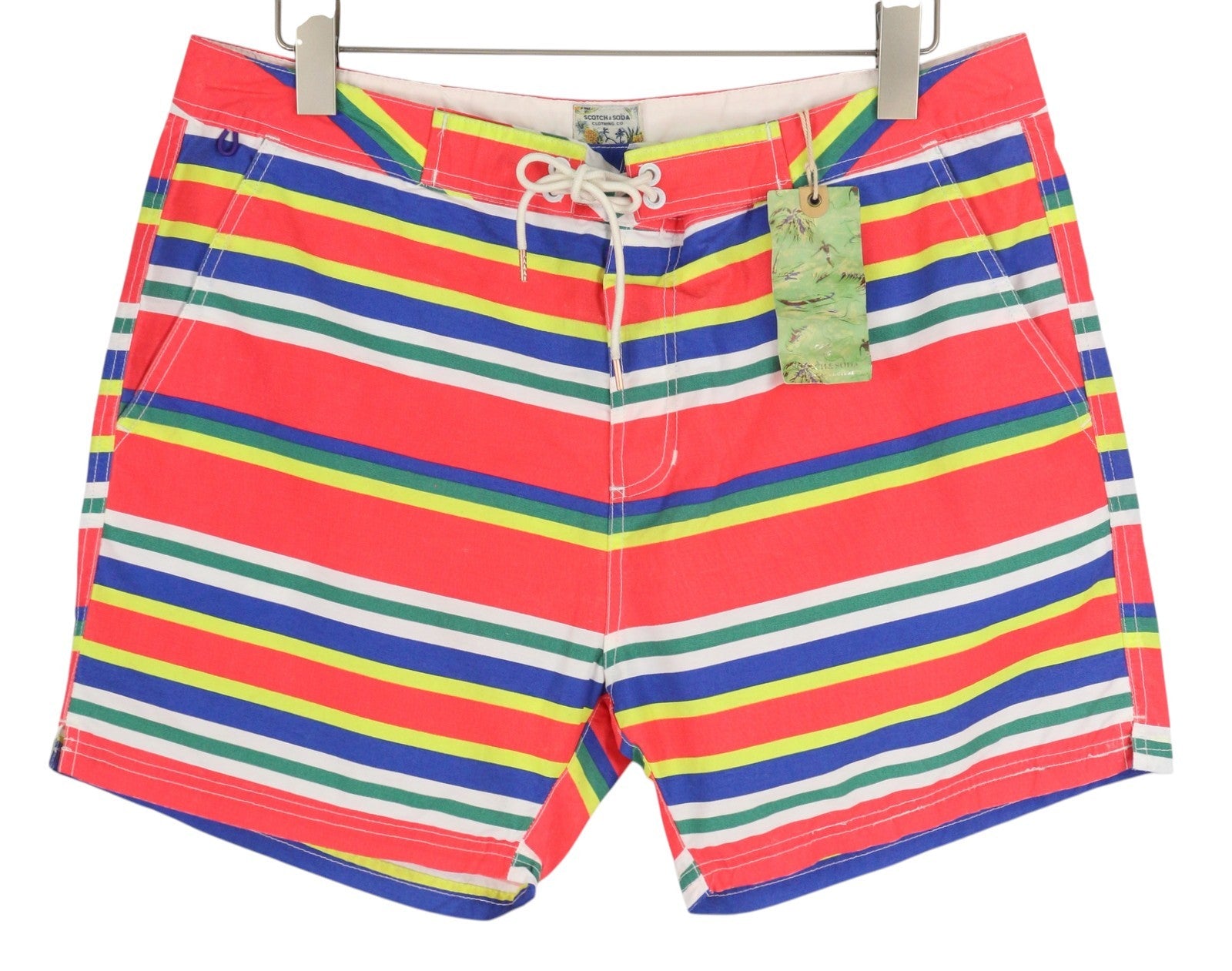 SCOTCH & SODA Men's Swimwear XL Colourful Mesh Lined Drawstring Beach Shorts