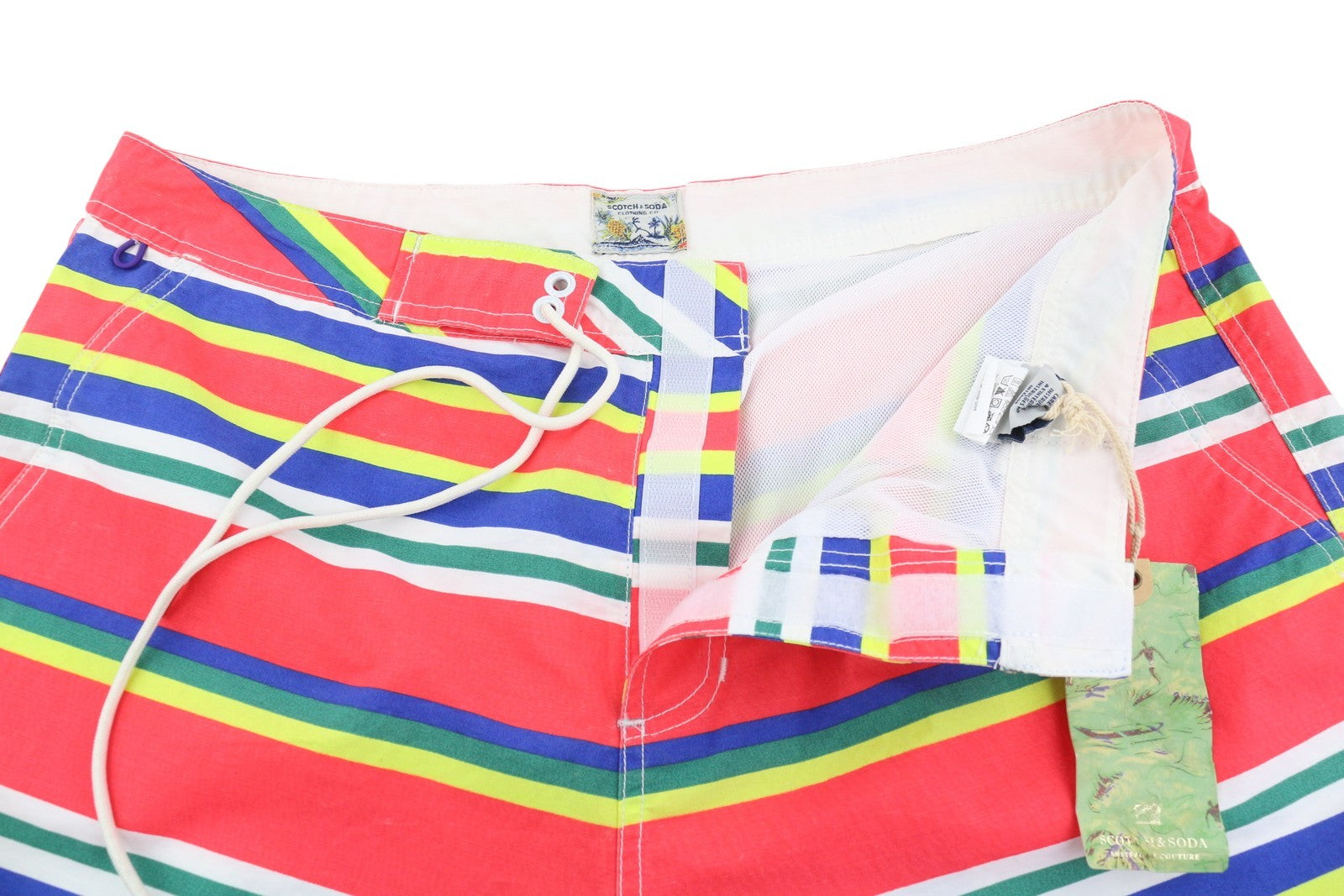 SCOTCH & SODA Men's Swimwear XL Colourful Mesh Lined Drawstring Beach Shorts