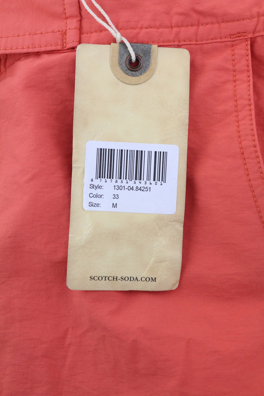 SCOTCH & SODA Men's Swim Shorts M Orange Mesh Lined Drawstring Beachwear