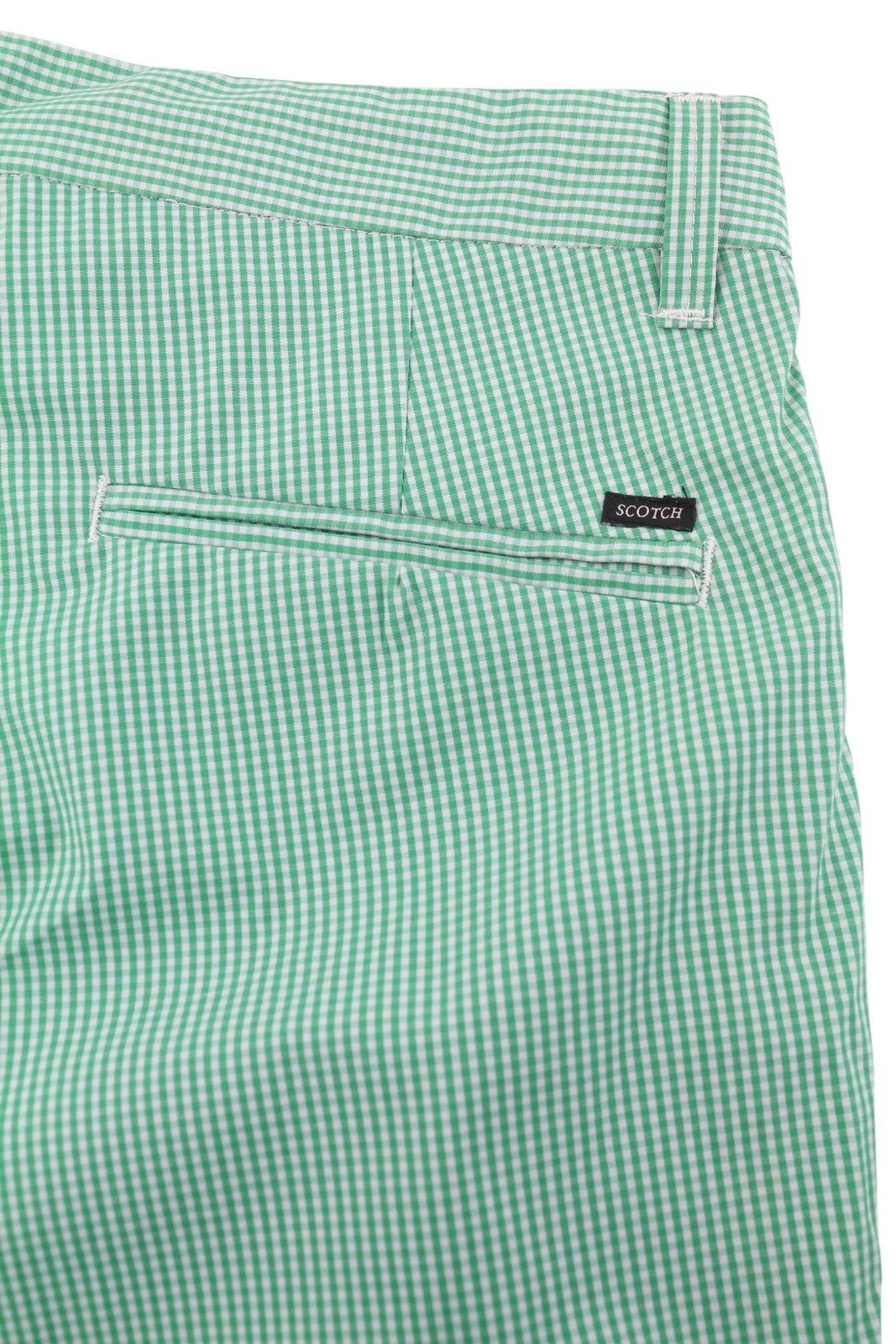 SCOTCH & SODA Men's Swimwear W30 Green Pattern Turn-Up Zip Fly Beach Shorts