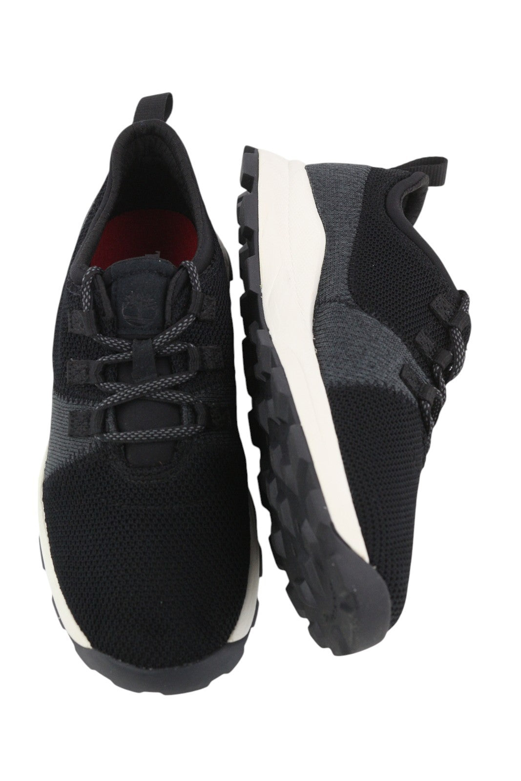 TIMBERLAND A2DTC Boy's EU37 Black Low Top Lace Almond Toe ReBOTL Sneakers