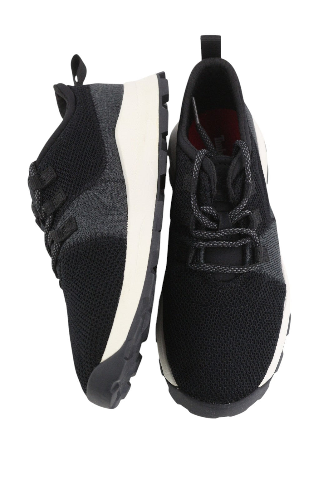 TIMBERLAND A2DTC Boy's EU37 Black Low Top Lace Almond Toe ReBOTL Sneakers