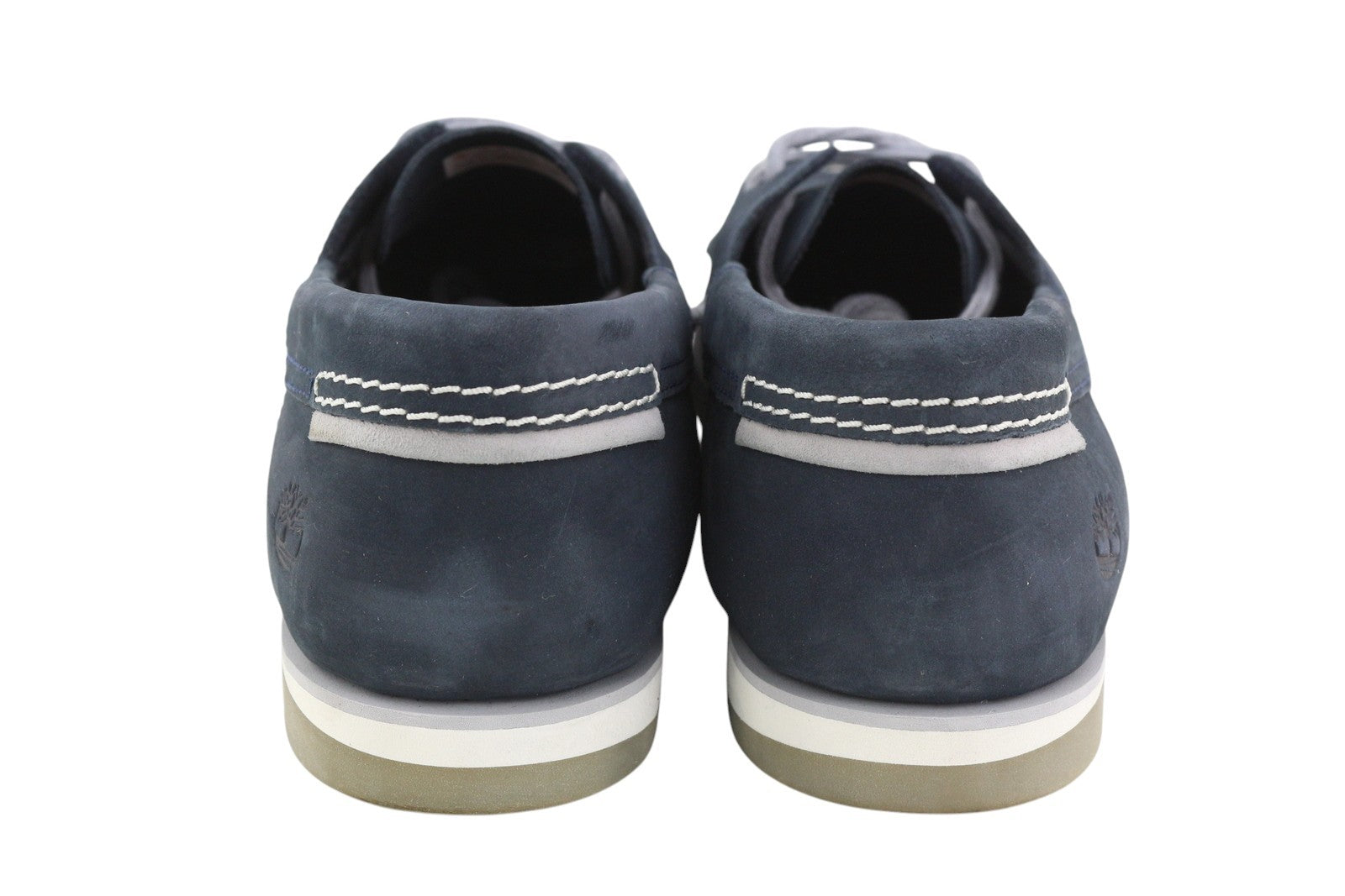 TIMBERLAND A416H Men's EU47.5 Blue Leather Slip On Laced Loafers TrueCloud