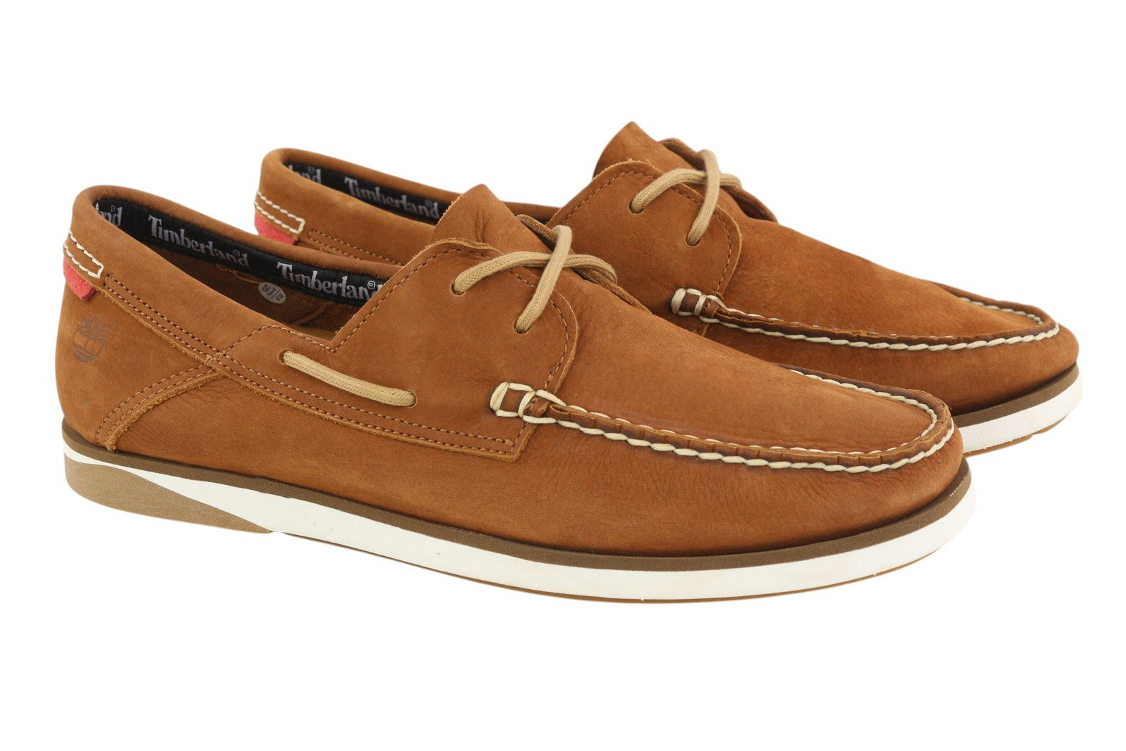 TIMBERLAND A2ABV Men's EU44 Brown Leather Lace Slip On TrueCloud Loafers