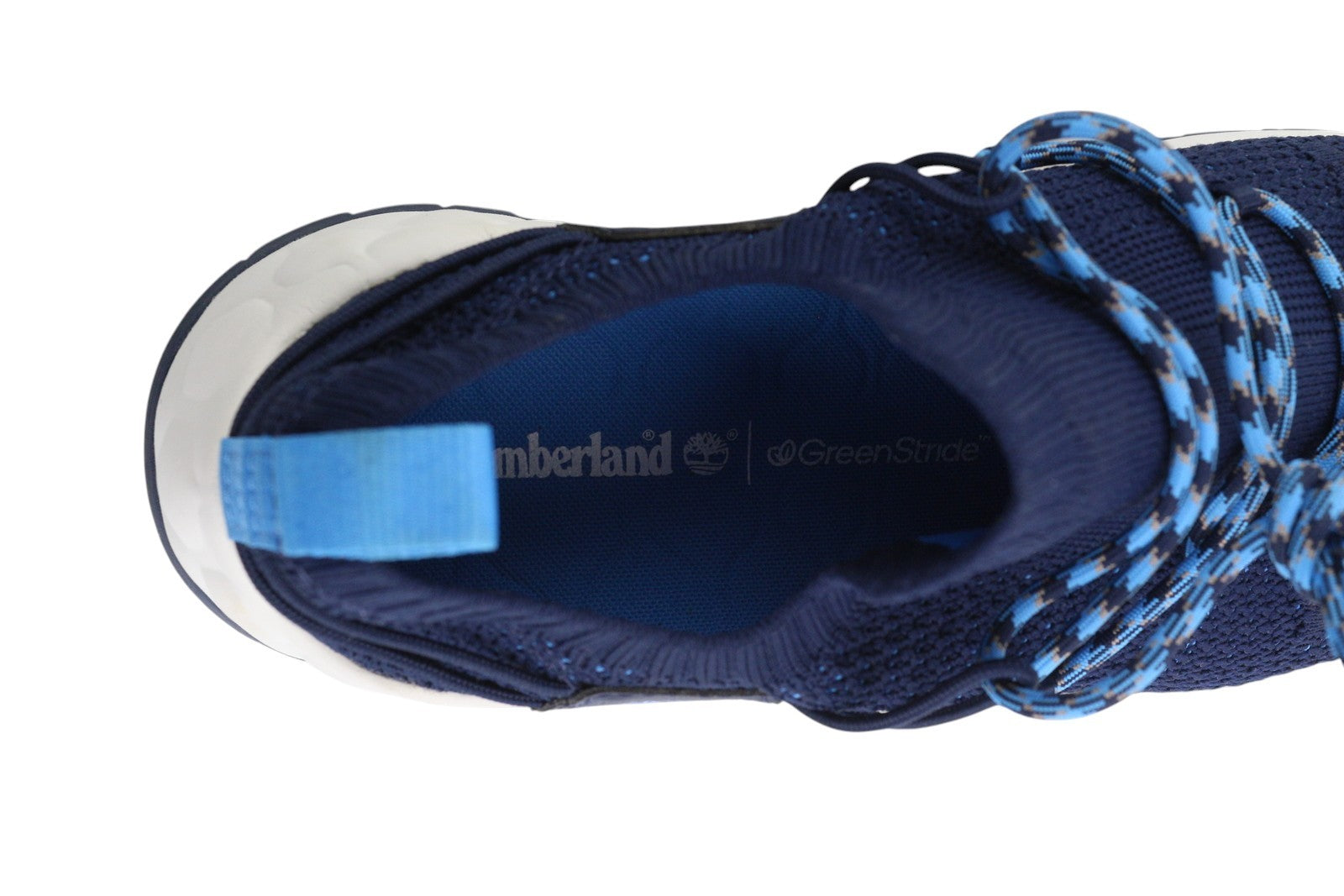 TIMBERLAND A3DBT Men's EU41.5 Blue Low Almond Toe Logo Trainers GreenStride