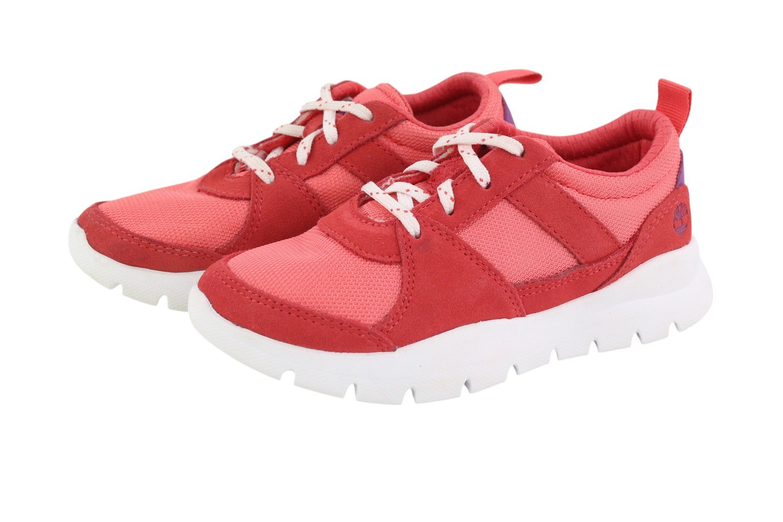 TIMBERLAND A2499 Girl's Sneakers EU31 Pink Low Top Lace Trainers ReBOTL