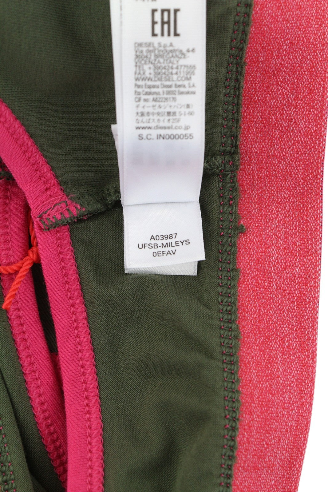 DIESEL Ufsb-Mileys Women's Sports Bra XS Grey Stretch Sleeveless Logo