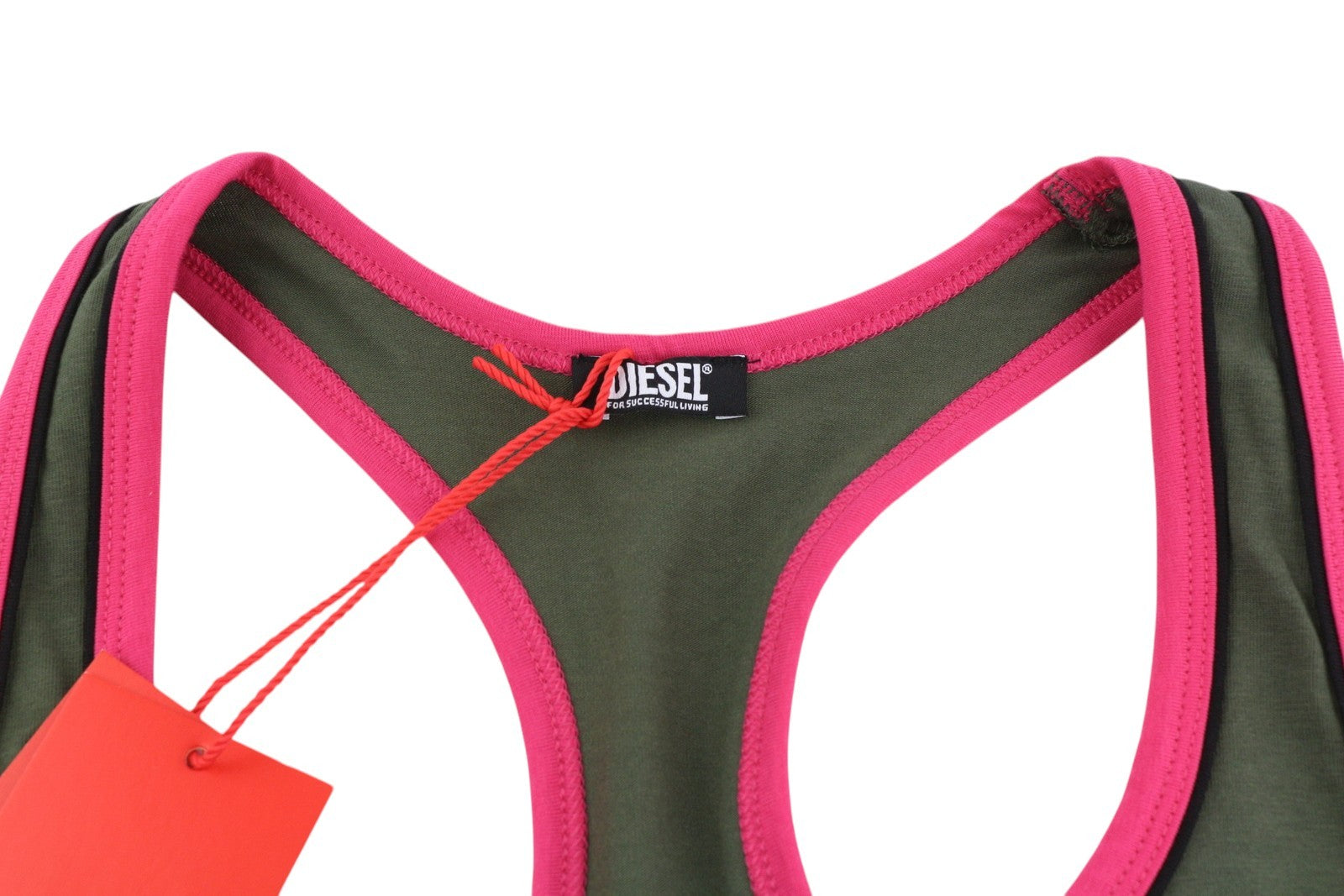 DIESEL Ufsb-Mileys Women's Sports Bra XS Grey Stretch Sleeveless Logo