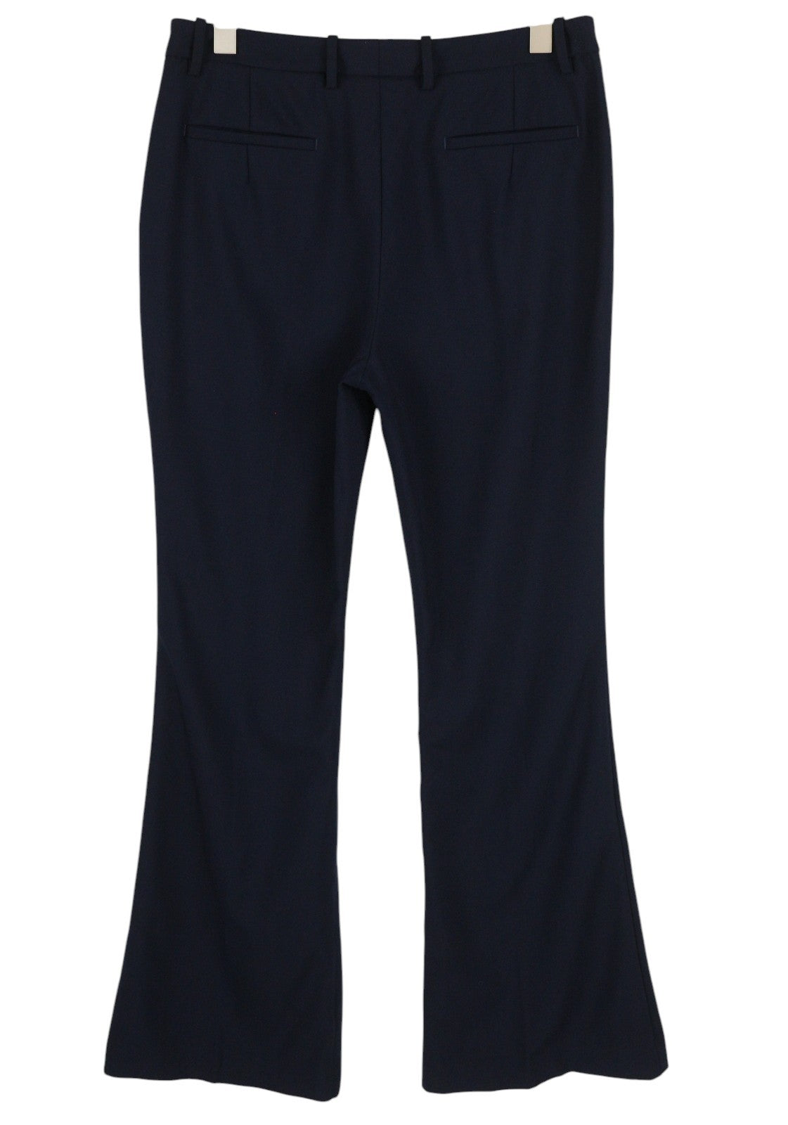 SUITSUPPLY Robin Women's Trousers EU40 Dark Blue Wool Blend Flared Zip Fly