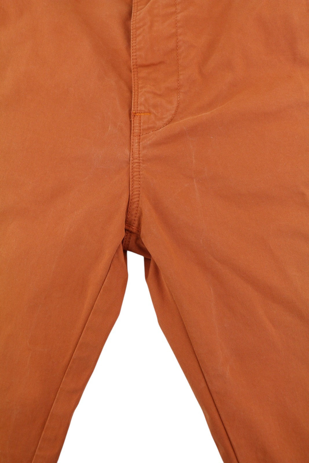 NUDIE JEANS Khaki Slim Org. Men's Trousers W31/L32 Warm Orange Chino Zip