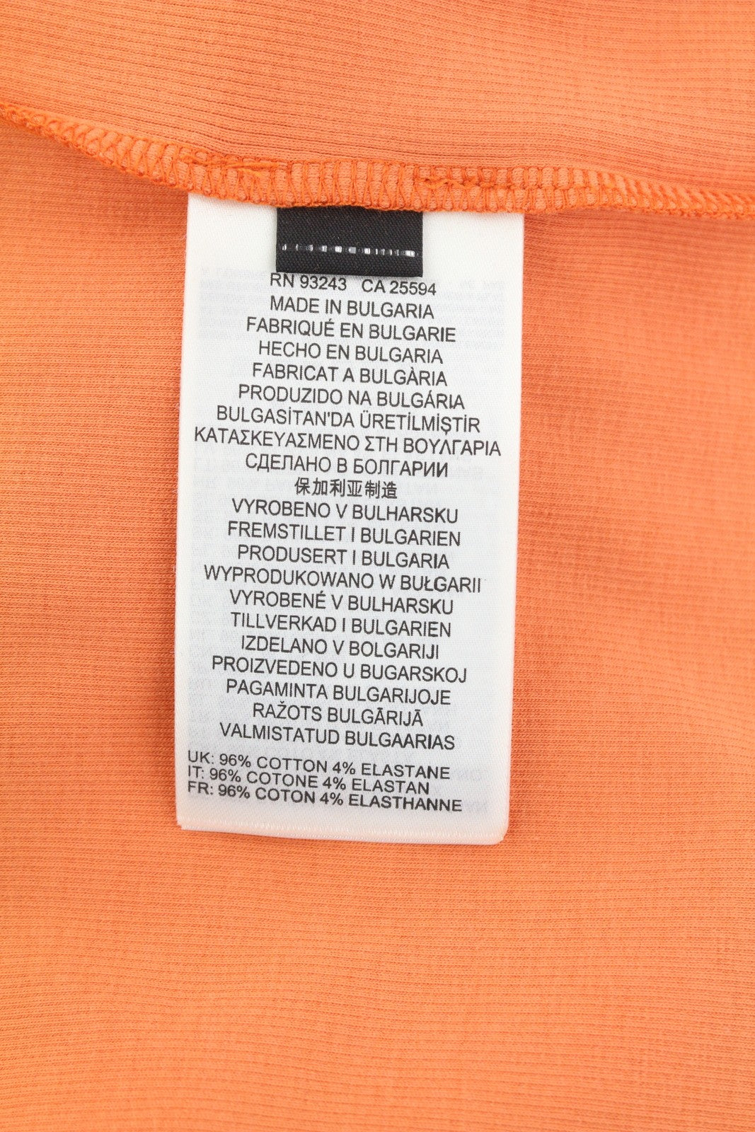 DIESEL T-Ballet-D Women's T-Shirt XL Orange Cropped Long Sleeve Stretch