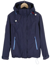 BERGANS OF NORWAY 5007 Sandef Jord Women Jacket S Blue Hooded Lightweight