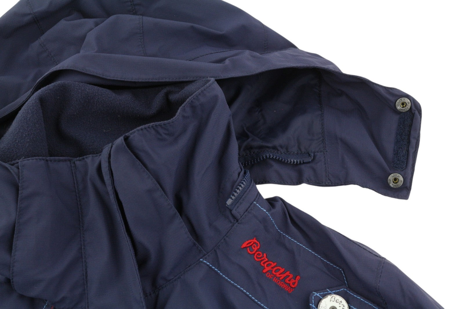 BERGANS OF NORWAY 5007 Sandef Jord Women Jacket S Blue Hooded Lightweight