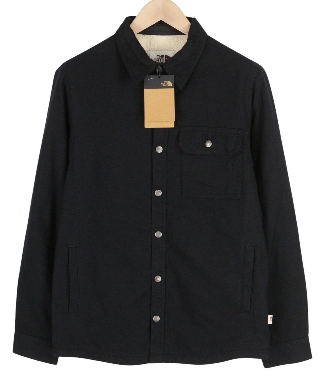 THE NORTH FACE Campshire Men's Jacket S Black Snap Button Fleece Overshirt