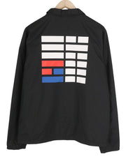 THE NORTH FACE Men's Jacket M Black Windwall Lightweight Polo Neck Snap