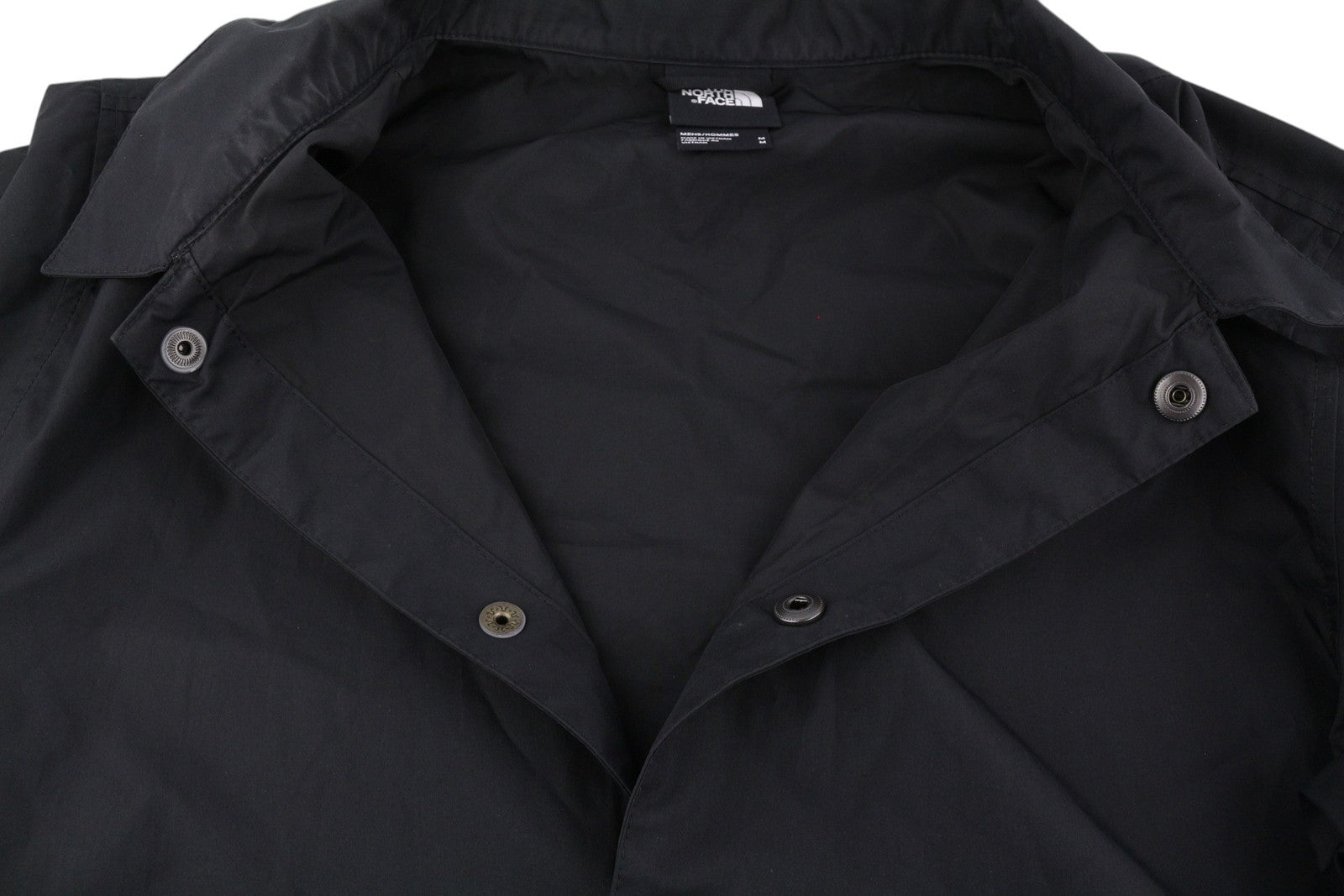 THE NORTH FACE Men's Jacket M Black Windwall Lightweight Polo Neck Snap