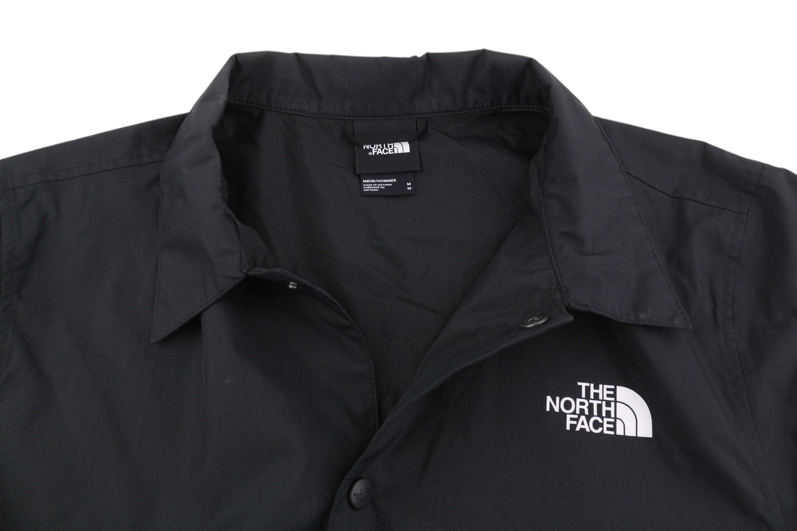 THE NORTH FACE Men's Jacket M Black Windwall Lightweight Polo Neck Snap