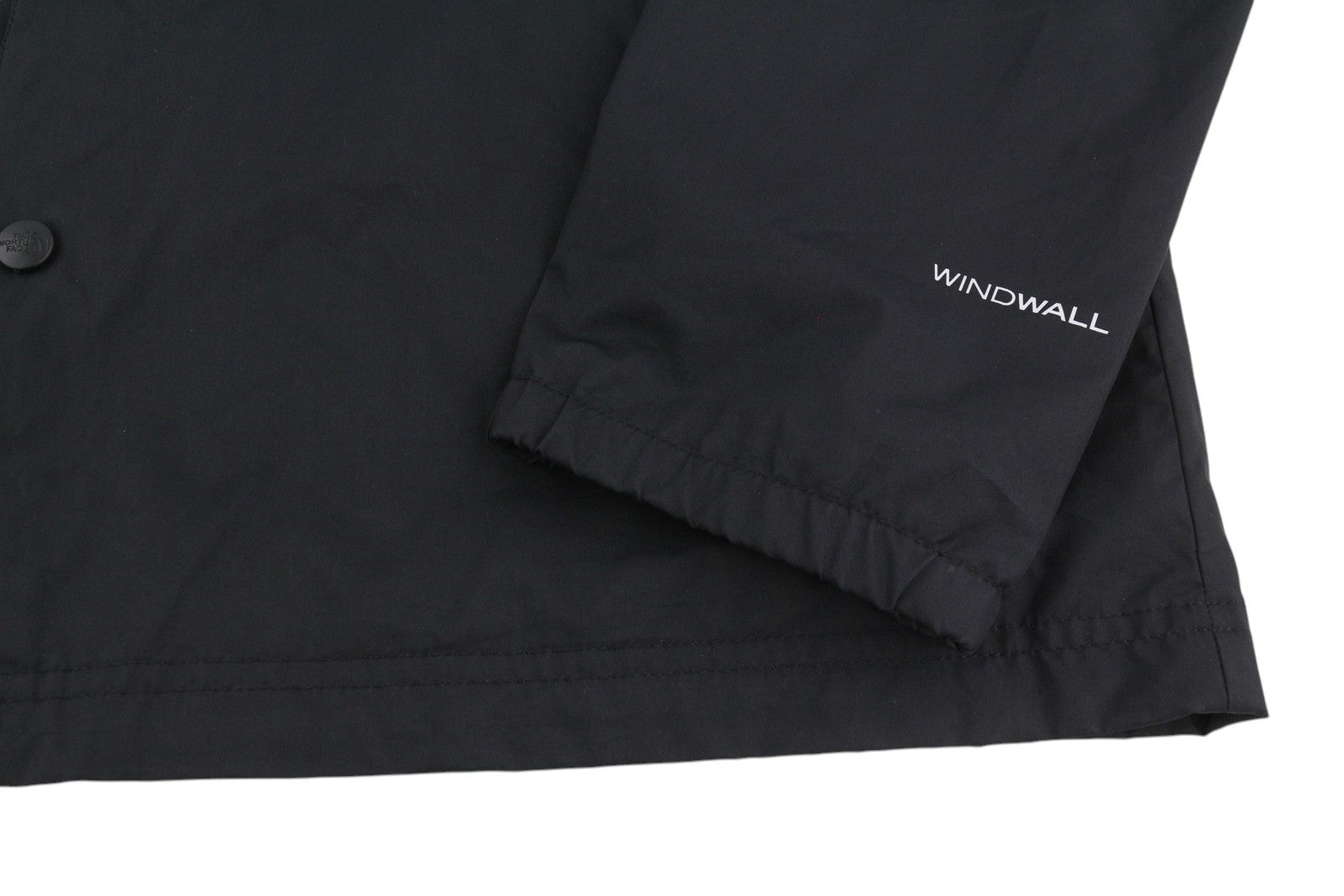 THE NORTH FACE Men's Jacket M Black Windwall Lightweight Polo Neck Snap