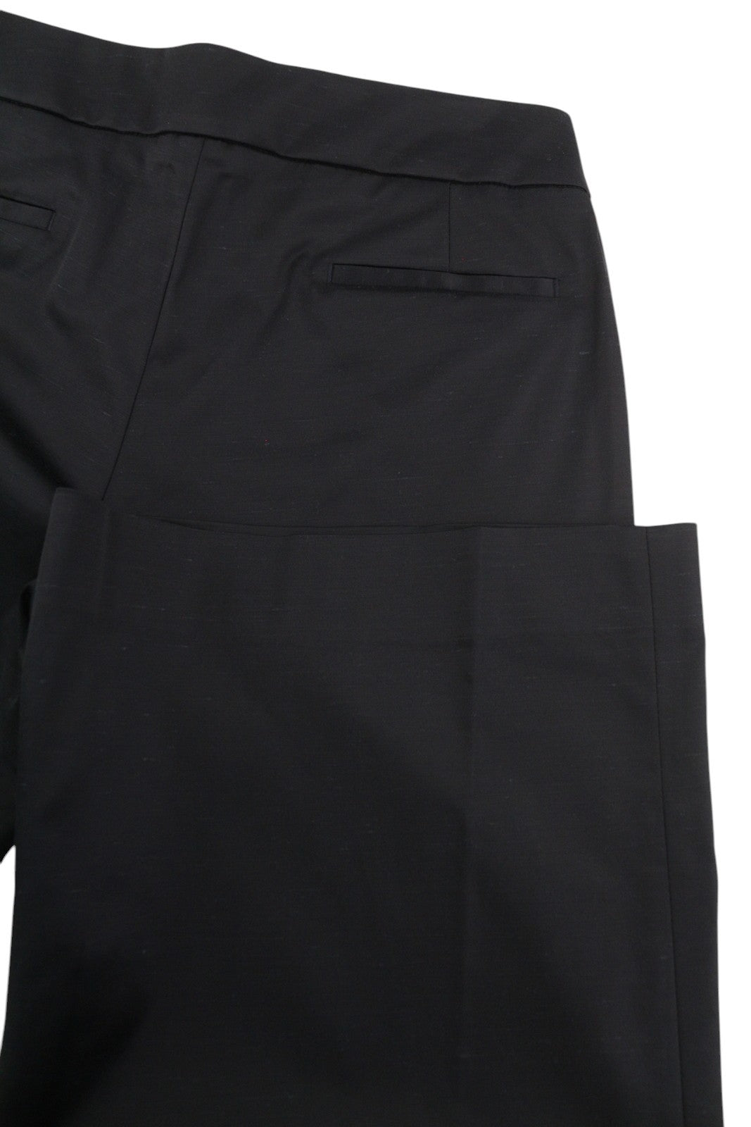 PT TORINO Taylor Women's Trousers 46 W32 Black Silk Blend High Waist Flare Logo