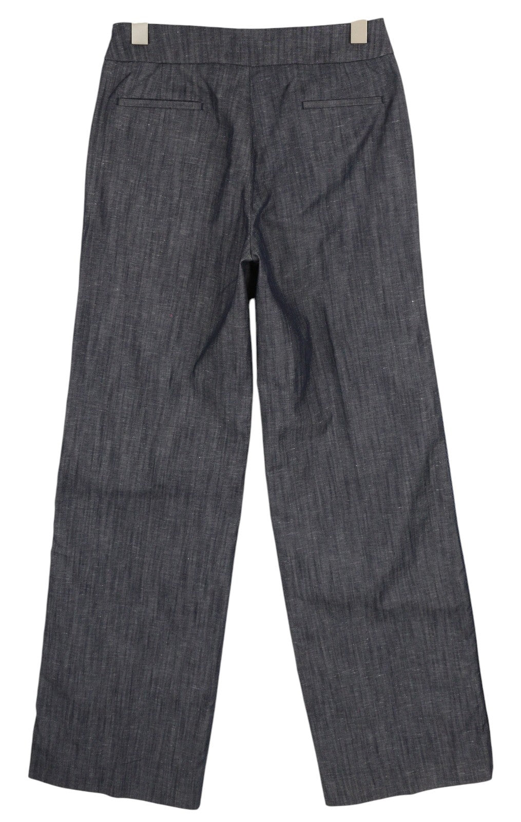 PT TORINO Taylor Women's Trousers 40 W28 Grey Linen Blend High Rise Flared Fit
