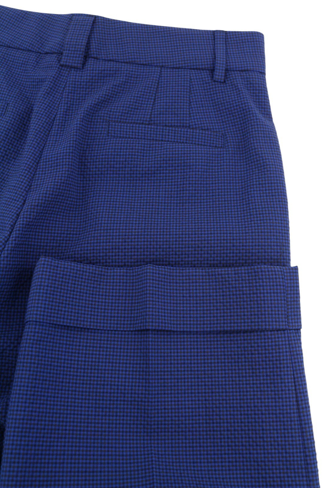 PT TORINO Ambra Women's Trousers 42 W30 Blue Patterned Turn-Up Tapered Ankle