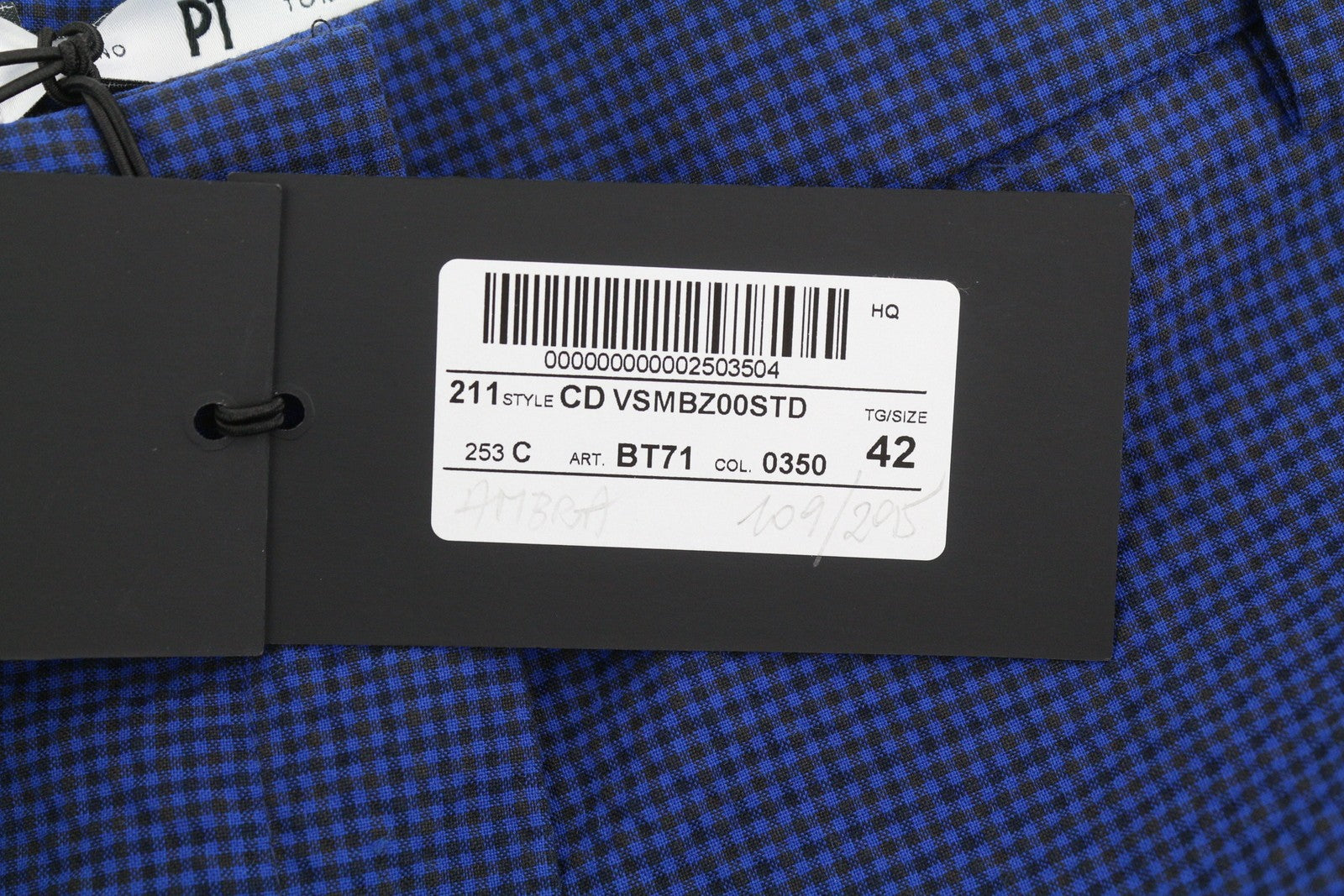 PT TORINO Ambra Women's Trousers 42 W30 Blue Patterned Turn-Up Tapered Ankle