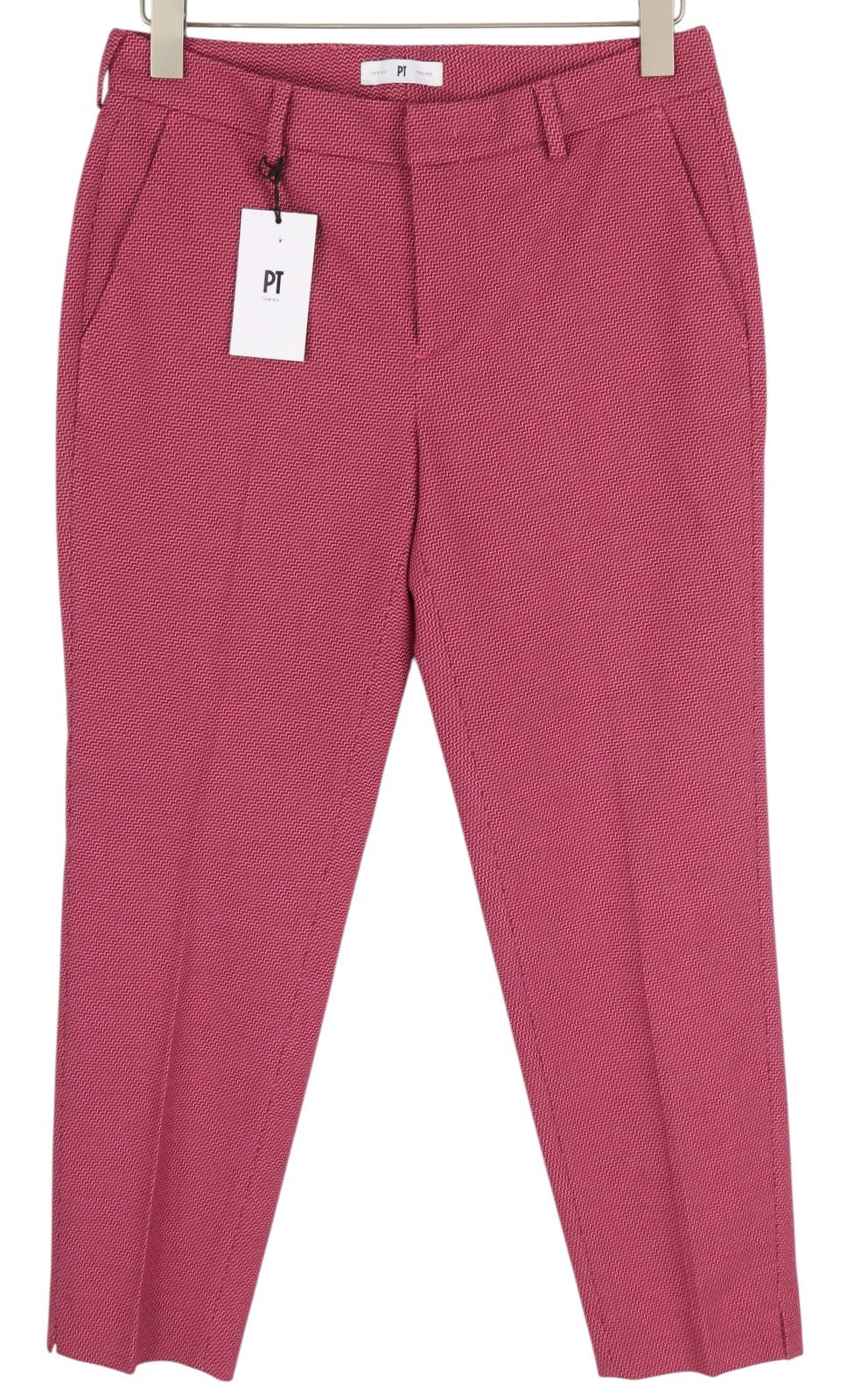 PT TORINO New York Women's Trousers 42 W30 Purple Patterned Ankle Tapered