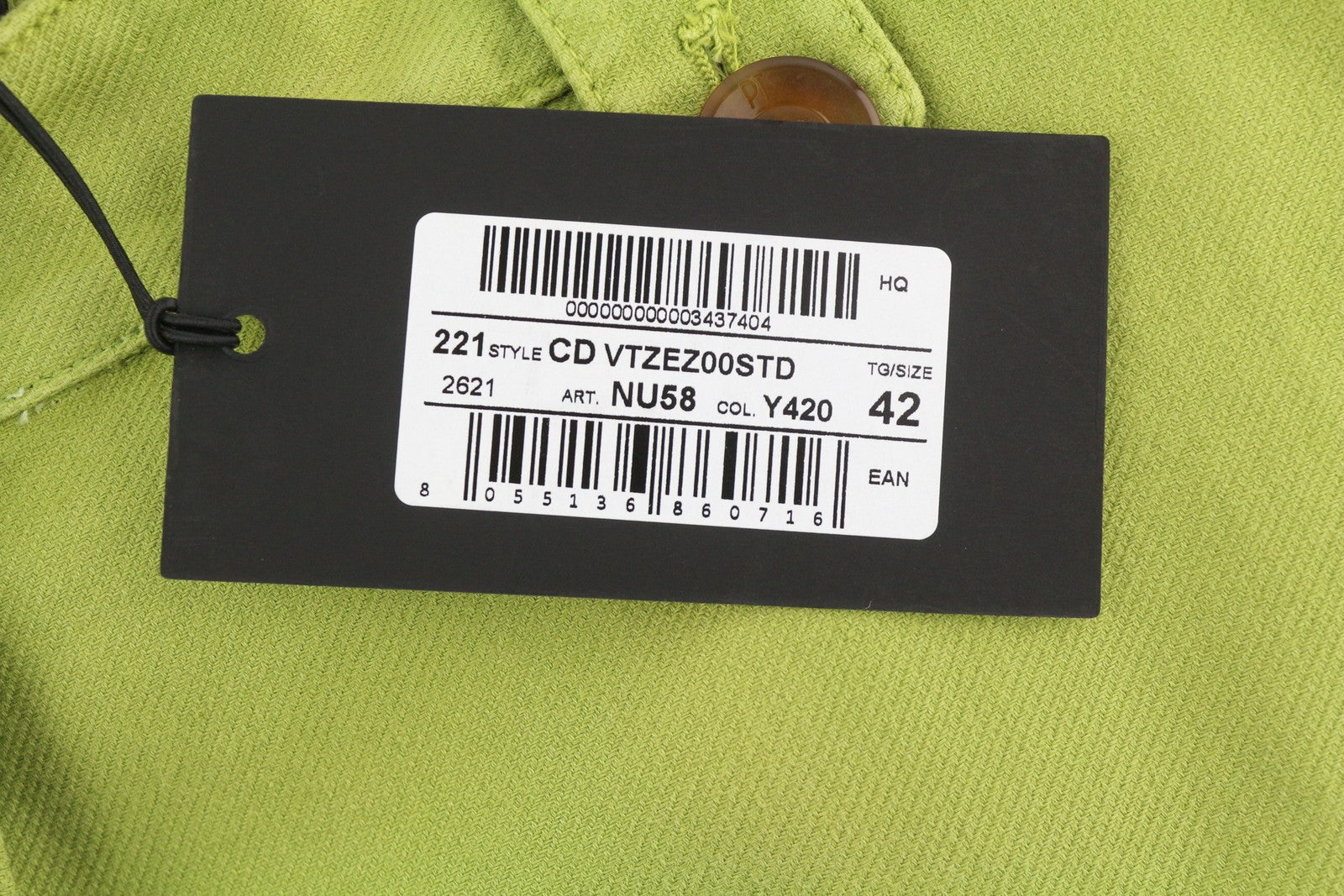 PT TORINO Zoe Women's Trousers 42 W28 Green Cargo Linen Blend Tapered Fit