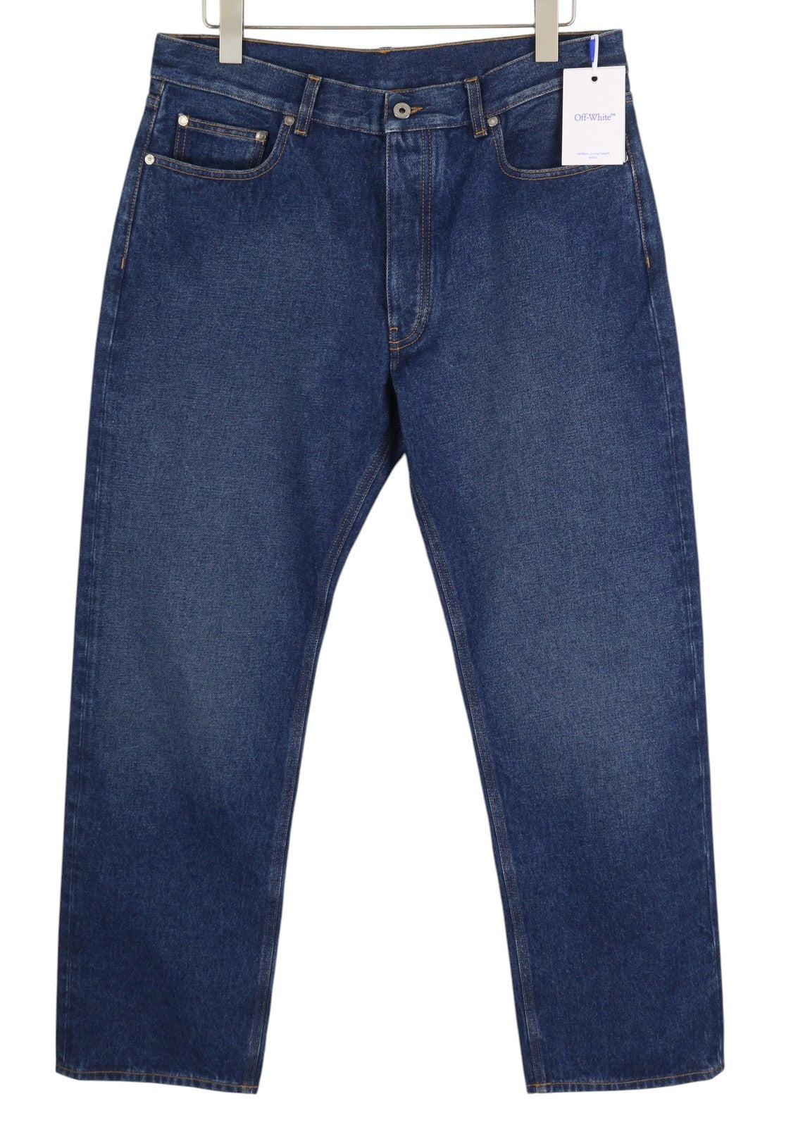 OFF-WHITE Arr Skate Men's Jeans W32 Blue Washed Denim Regular Button Fly RRP645