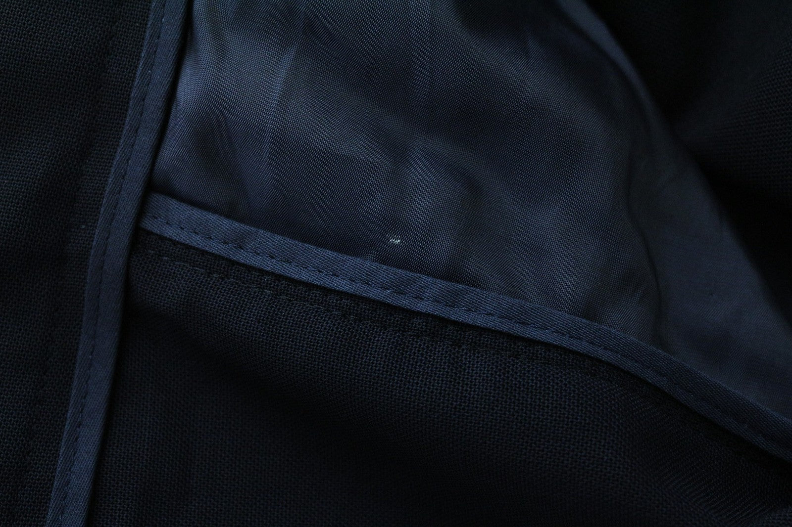 SUITSUPPLY Soho Men Trousers UK44R Navy Blue Slim Wool Flat-Front Classic