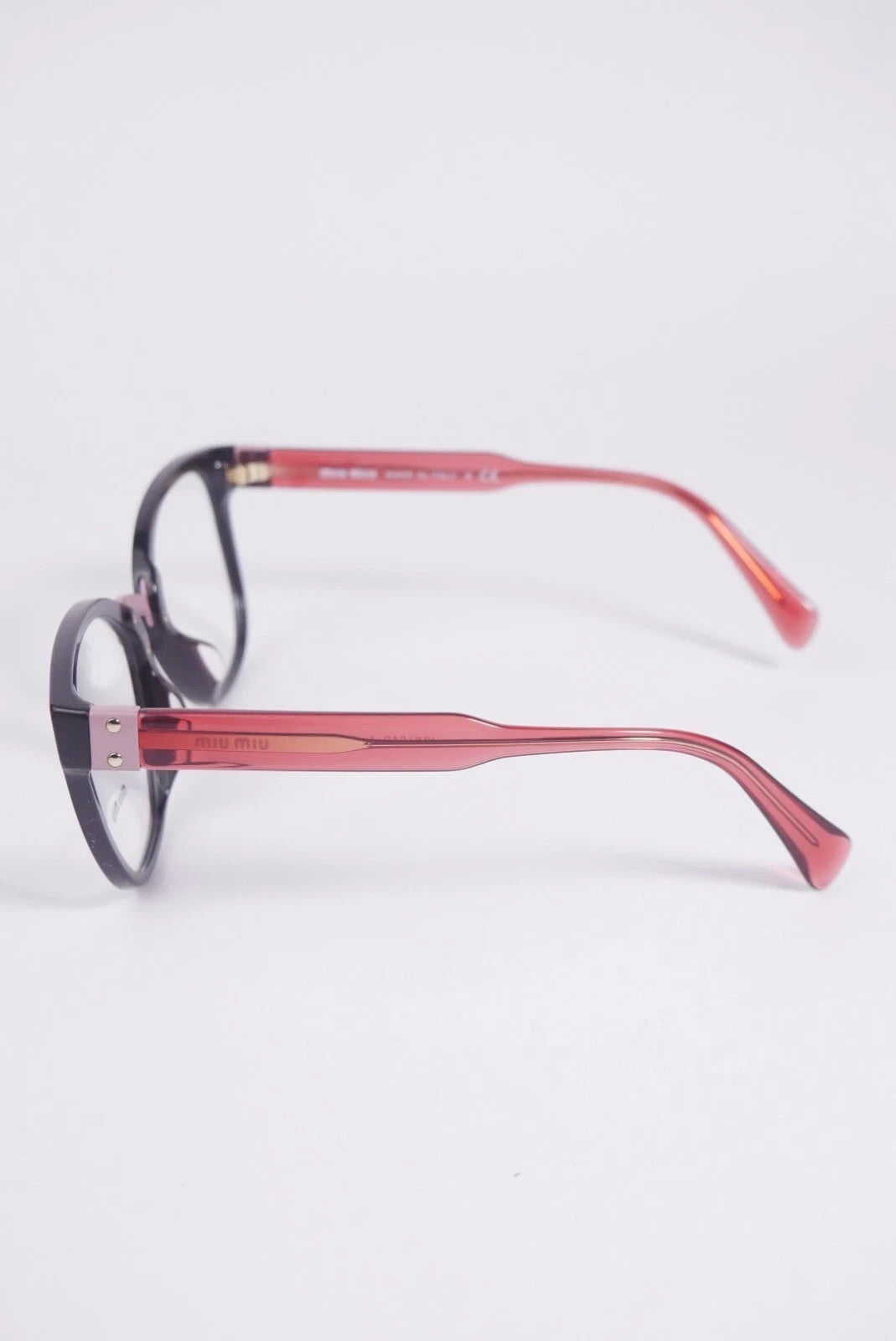 MIU MIU MU04QVA Women Eyeglasses Brown Square Frame Demo Lens 140mm Full Rim