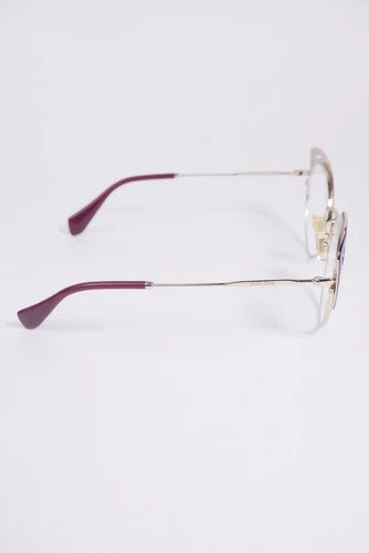 MIU MIU 50RV Women Eyeglasses Pale Gold Butterfly Frame Lens 140 Semi Rimless