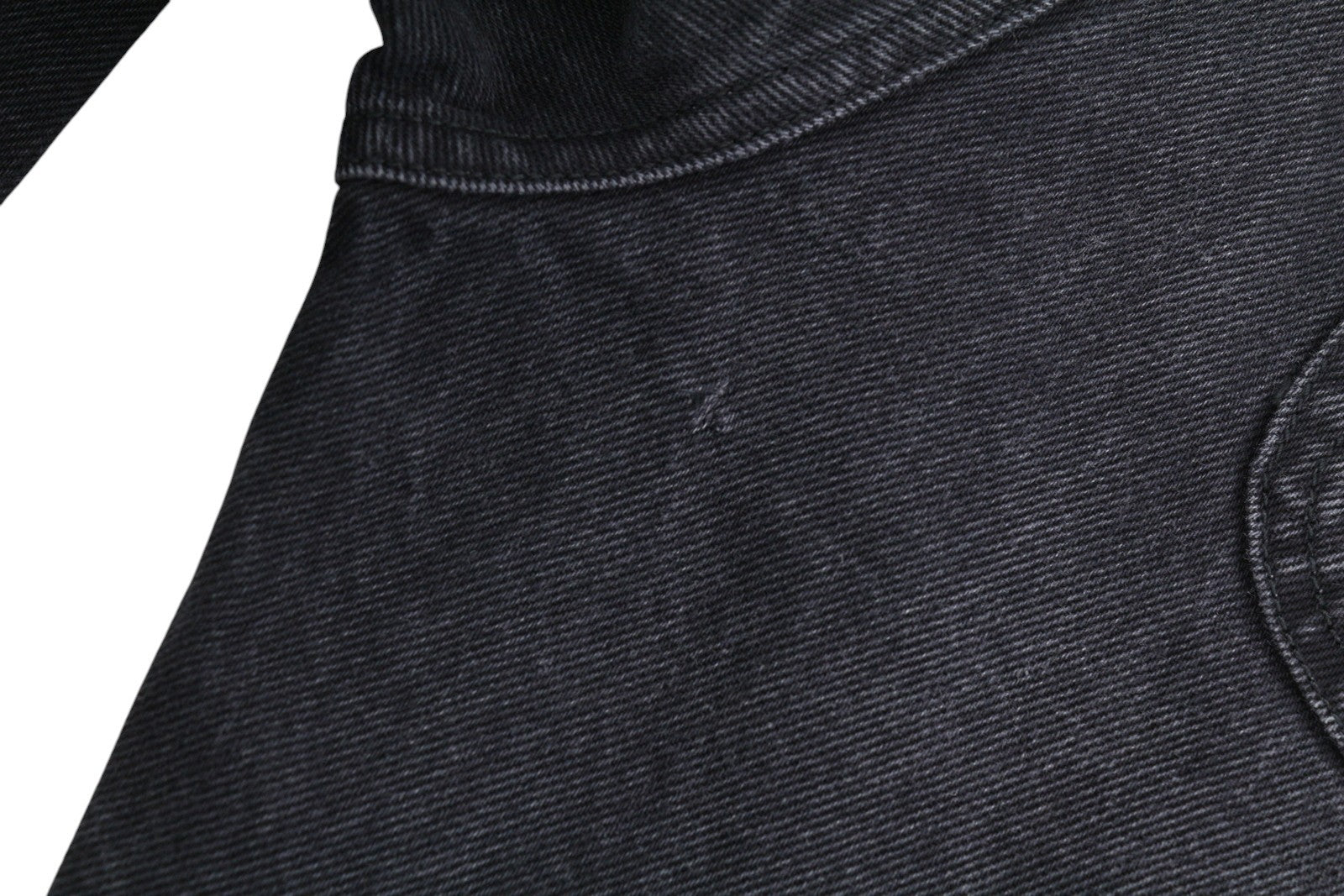 OFF-WHITE Arr Taper Men's Jeans W32 Black Washed Denim Button Fly Casual Logo