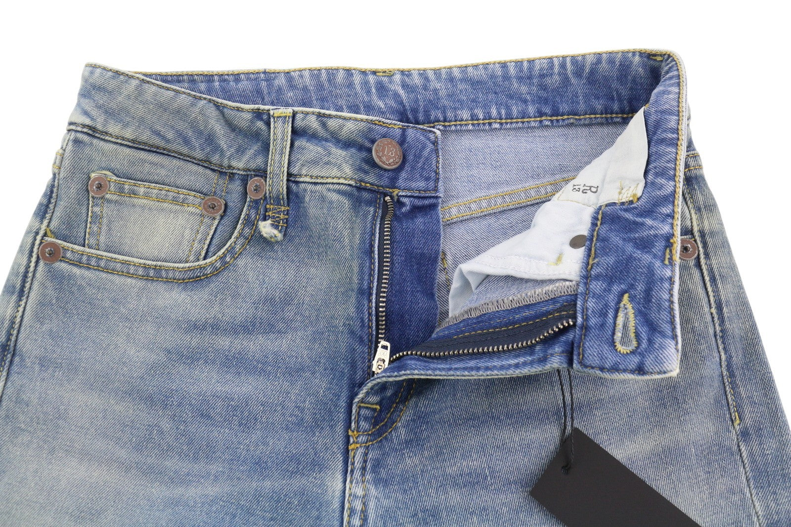 R13 Kick Women's Jeans 25 Jasper Stretch Bootcut Ankle Washed Denim RRP695