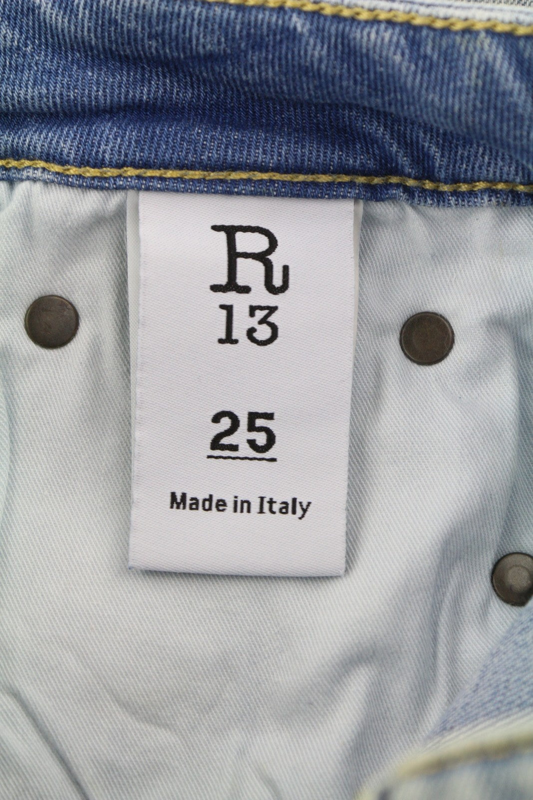 R13 Kick Women's Jeans 25 Jasper Stretch Bootcut Ankle Washed Denim RRP695