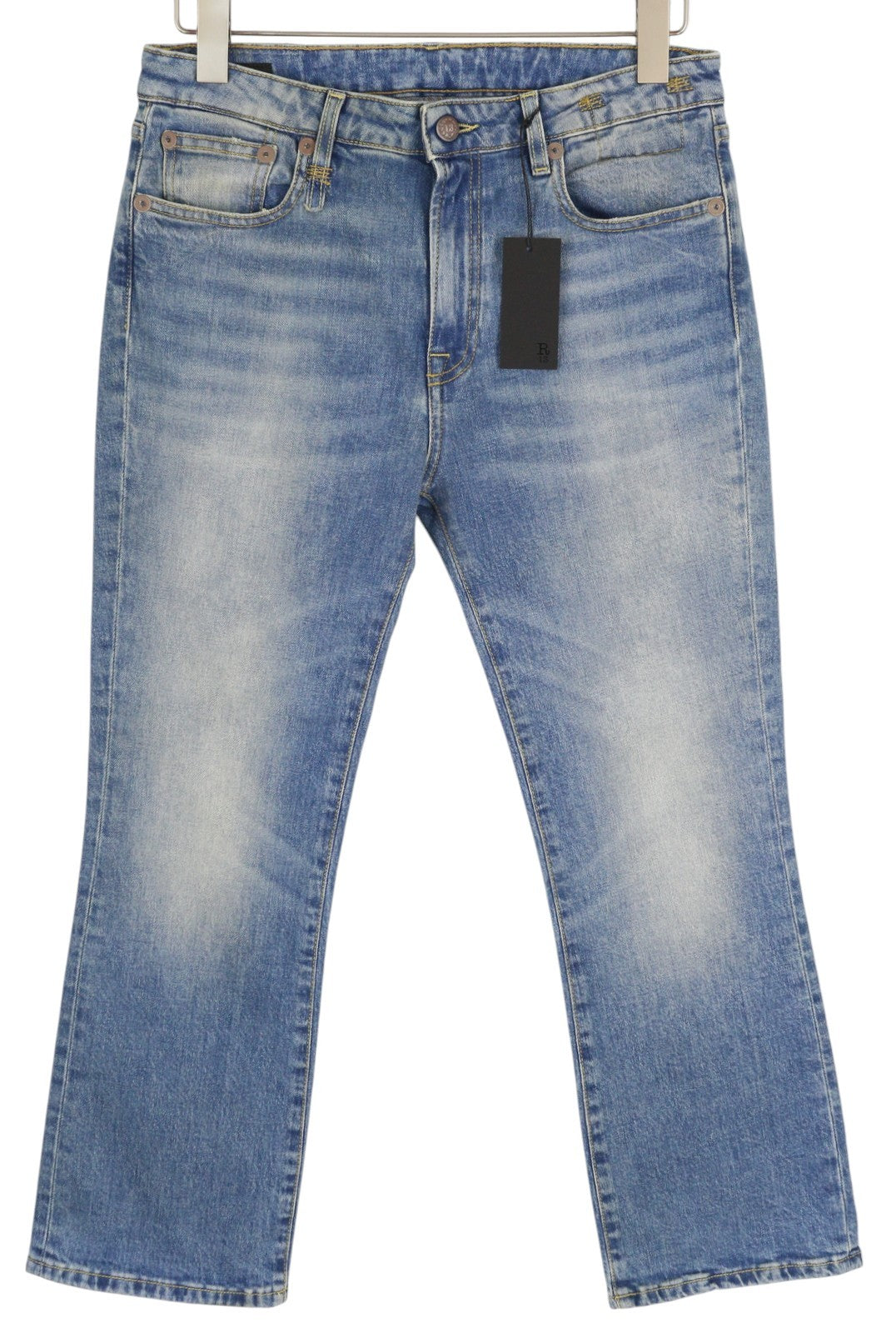 R13 Kick Women's Jeans 30 Jasper Stretch Bootcut Ankle Washed Denim RRP695