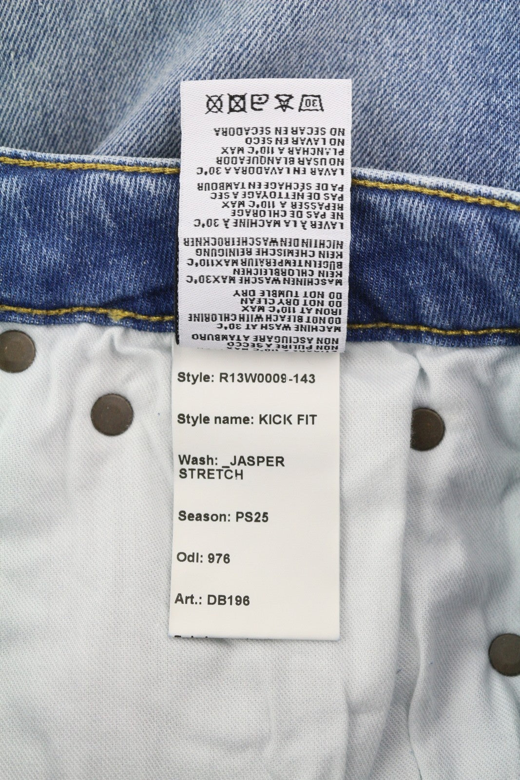 R13 Kick Women's Jeans 26 Jasper Stretch Bootcut Ankle Washed Denim RRP695