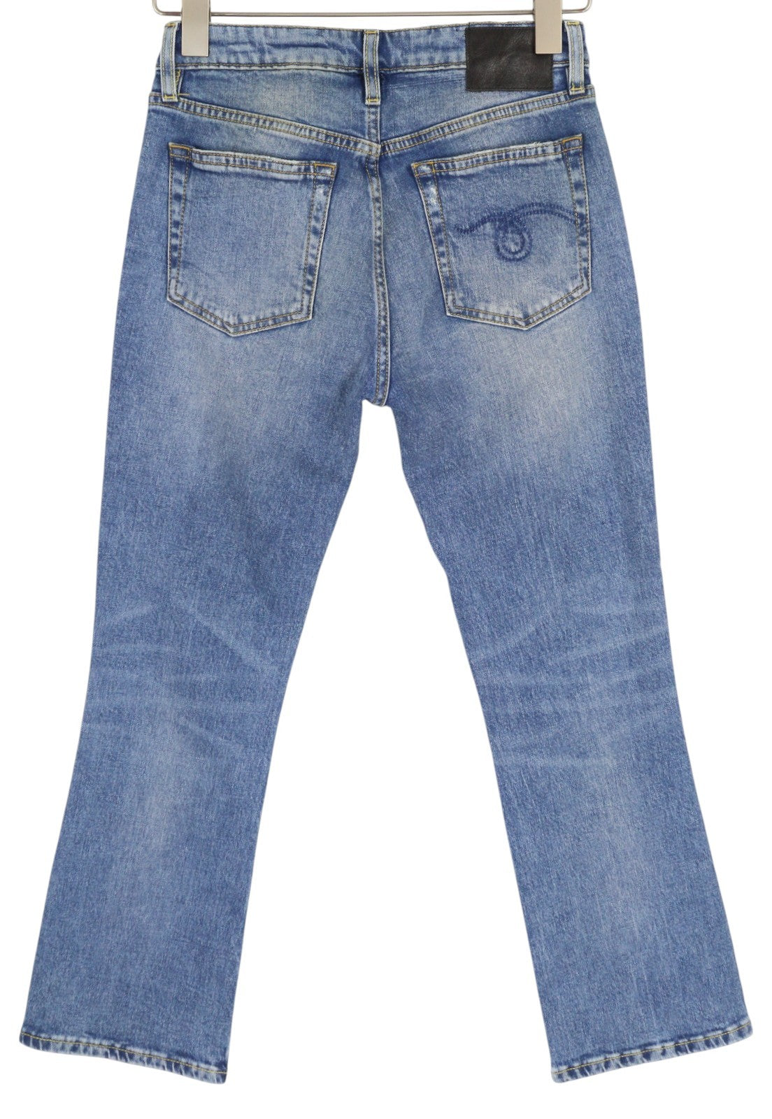 R13 Kick Women's Jeans 26 Jasper Stretch Bootcut Ankle Washed Denim RRP695