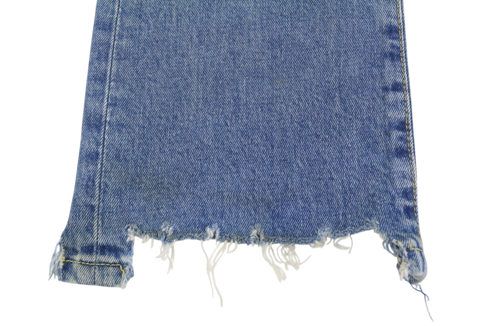 R13 Kick Women's Jeans 27 Cropped Jasper Stretch Blue Distress Zip Fly